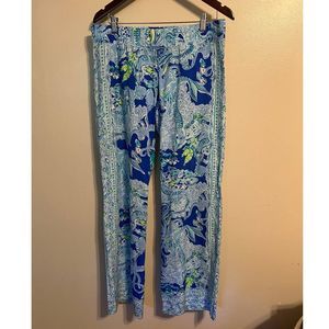 Lilly Pulitzer Bal Harbour Palazzo Pants Sea Sirens Sz. M